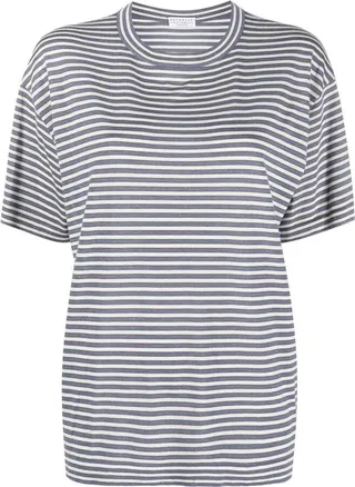 striped cashmere T-shirt