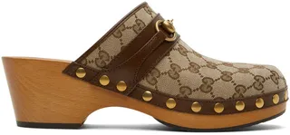 Gucci Brown GG Clogs