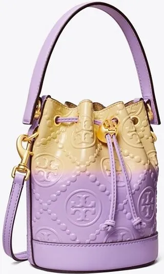Mini T Monogram Dip-Dye Bucket Bag
