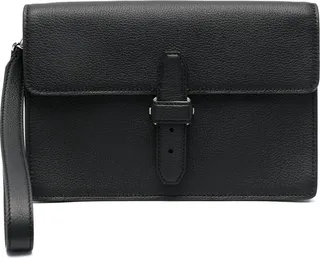 Grained Leather Clutch Bag