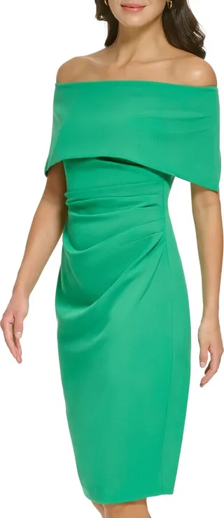 Off-the-shoulder Sheath