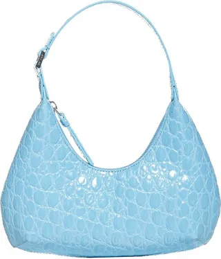 By Far Baby Amber Embossed Shoulder Bag