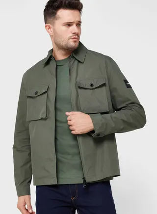 Zip Up Pocket Detail Jacket