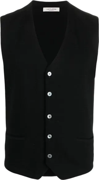 Button-Down Cotton Gilet