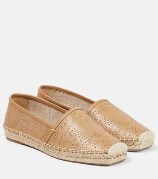 Openwork leather espadrilles