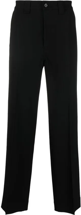 Logo-Patch Straight-Leg Trousers