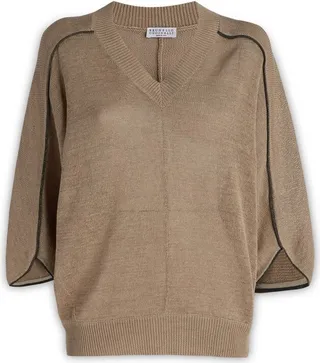 Brunello Cucinelli V-Neck Knitted Jumper