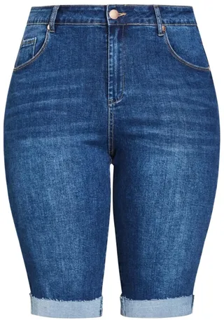 City Chic Trendy Plus Size Summer Denim Shorts