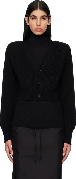 WARDROBE.NYC Black Crop Cardigan