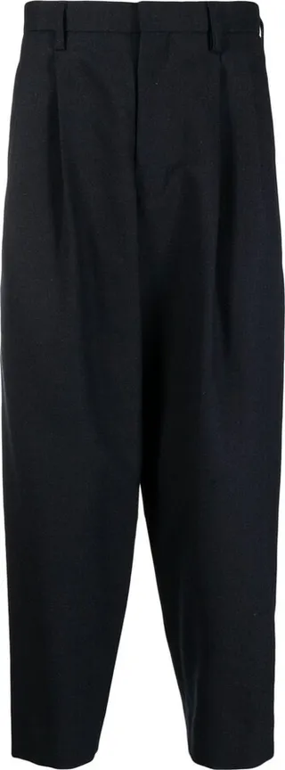 Drop-Crotch Tapered Trousers