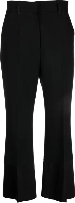 Cropped High-Waist Trousers