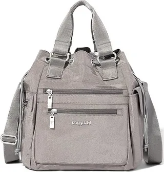 Baggallini Modern Everywhere Drawstring Bag (Sterling Shimmer) Handbags
