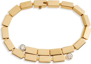 Overlap Falls Yellow Gold Diamond Bracelet