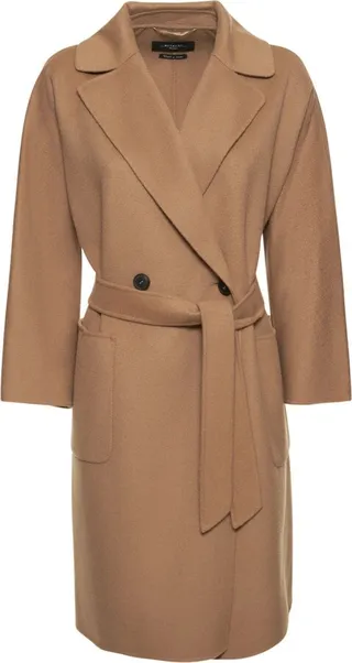 Selz wool blend belted midi coat
