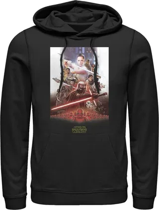 Men's Star Wars: The Rise of Skywalker Epic Poster Pull Over Hoodie - Black - X Large