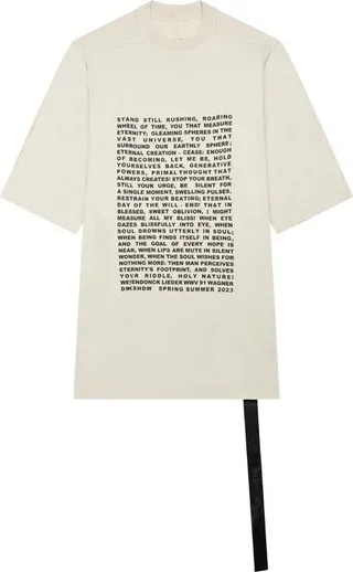Rick Owens DRKSHDW Slogan Printed T-Shirt