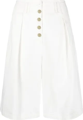 Knee-Length Cotton Shorts