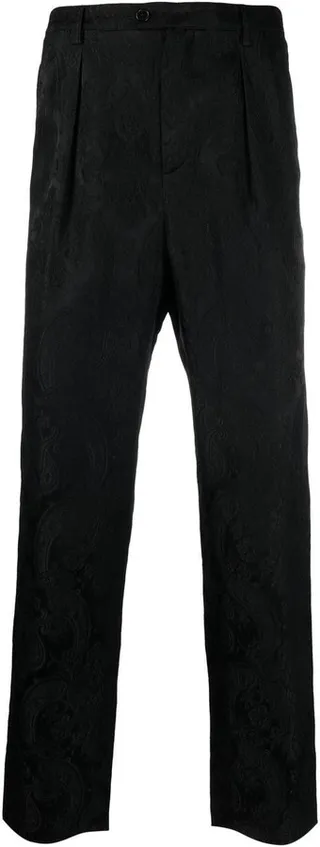 Paisley Jacquard Straight Trousers
