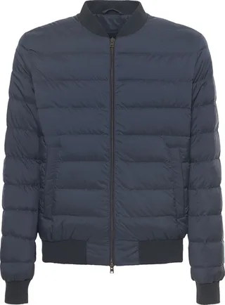 Nylon down bomber jacket