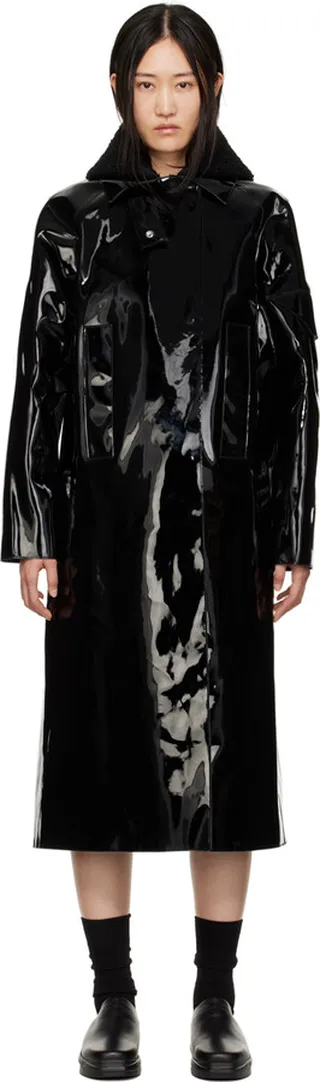 1017 ALYX 9SM Black Hooded Coat