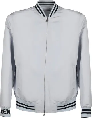 Alexander McQueen Logo Printed Bomber Jacket