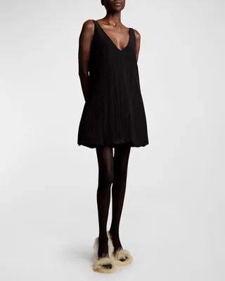 Branna Plunging Balloon Mini Dress