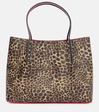 Cabarock Small leopard-print leather tote