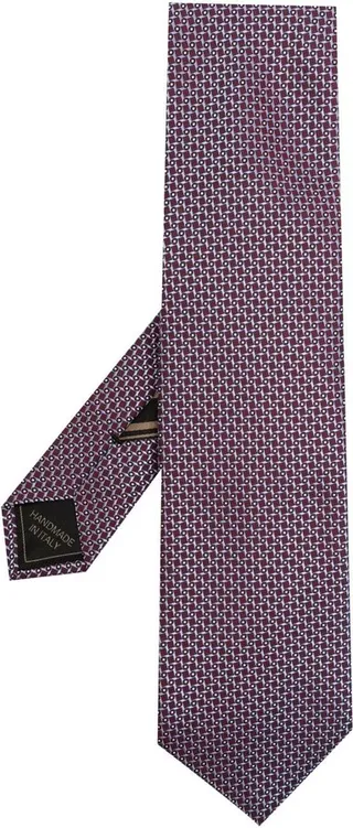 Regimental Stripe Dot-Print Tie