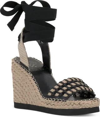 Vince Camuto Brisshel Ankle-Tie Espadrille Platform Wedge Sandals Women's Shoes