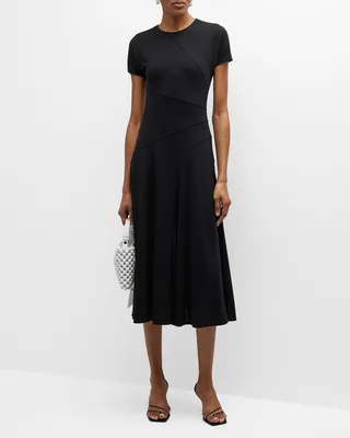 Steppa Short-Sleeve Midi Dress