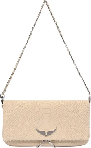Zadig & Voltaire Logo Plaque Embossed Shoulder Bag