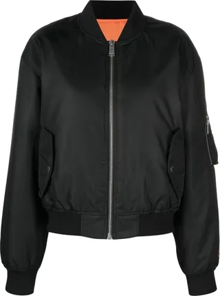 Ex-Ray logo-patch bomber jacket