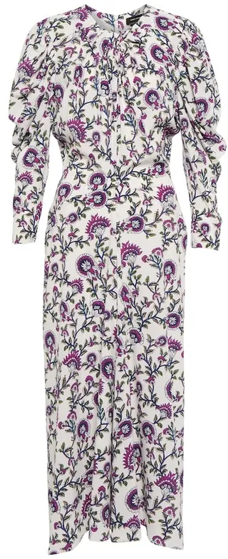 Baga floral silk-blend midi dress