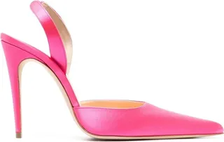 115mm Pointed-Toe Satin Pumps