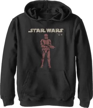 Boy's Star Wars: The Rise of Skywalker Retro Sith Trooper Pull Over Hoodie - Black - Medium