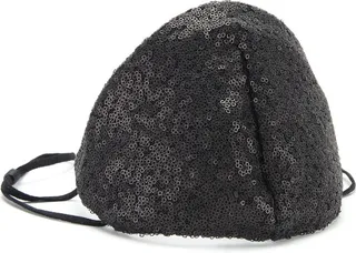 Mina Victory Sequin Black Face Mask