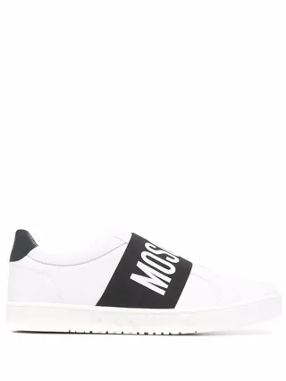 Logo-Print Slip-On Sneakers