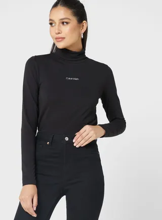 Mini Calvin Ls Turtleneck Top