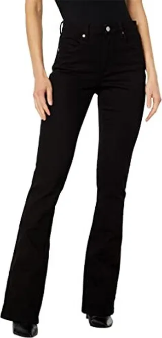 [BLANKNYC] Womens Luxury Clothing High Rise Mini Boot Cut Five Pocket Jeans