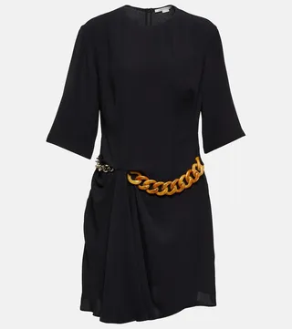 Chain-trimmed minidress