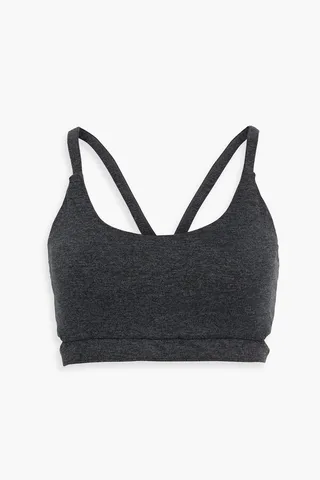 Balance cutout mélange stretch sports bra