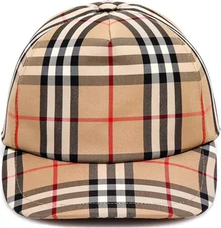 Burberry Logo Appliqué Vintage Check Baseball Cap