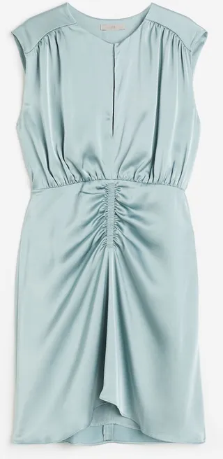 Draped Satin Dress