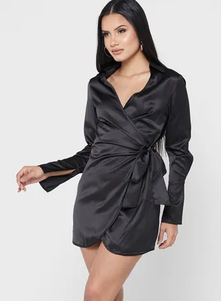 Tie Detail Wrap Dress