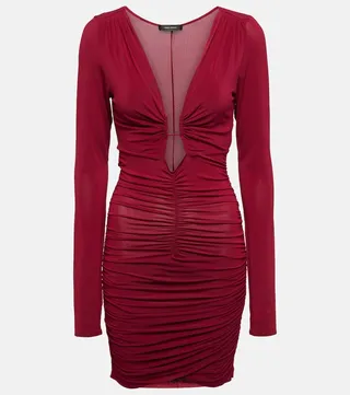 Jordanaga cutout ruched minidress