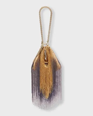 Callie Allover Fringe Chain Shoulder Bag