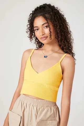 Seamless Surplice Cropped Cami