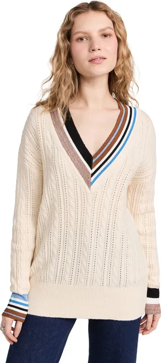 Veronica Beard Rory V Neck Pullover