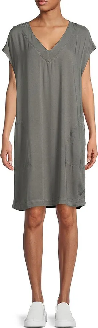 V-Neck Shift Dress
