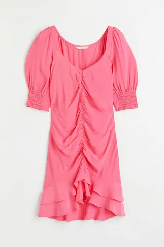 Puff-sleeved Dress